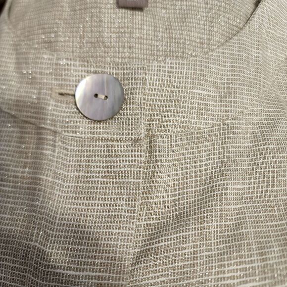 J Jill linen blend metallic lightweight peplum jacket blazer S - Picture 6 of 8